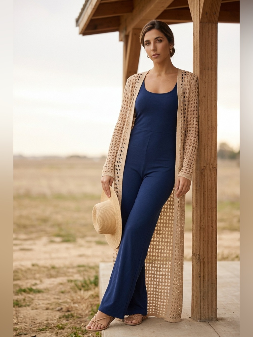 Melrose With Love Crocheted Long Cardigan